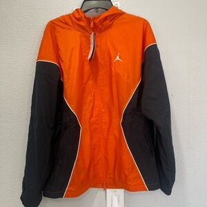 Jordan Men's Vibrant Orange and Black Windbreaker